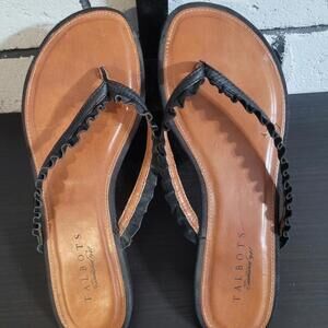 BUNDLE SALE!  TALBOTS Black Leather Sandals Size 8